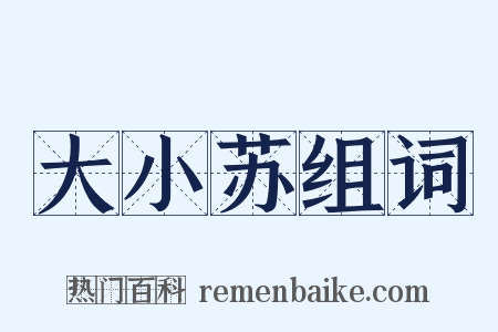 大小苏组词是什么意思的图片